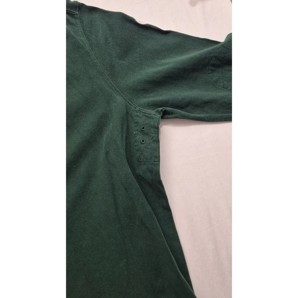 Polo Ralph Lauren men's green rugby shirt Yellow Big Pony Logo #2 LS Y2K‎ VTG
